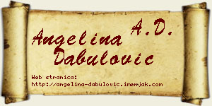 Angelina Dabulović vizit kartica